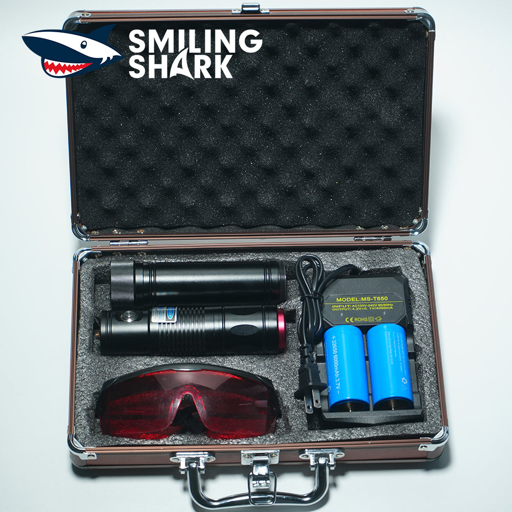 【LS-980】SmilingShark Super Laser Most Powerful Handheld Long Range Blue Laser Pointer 450nm 15000MW